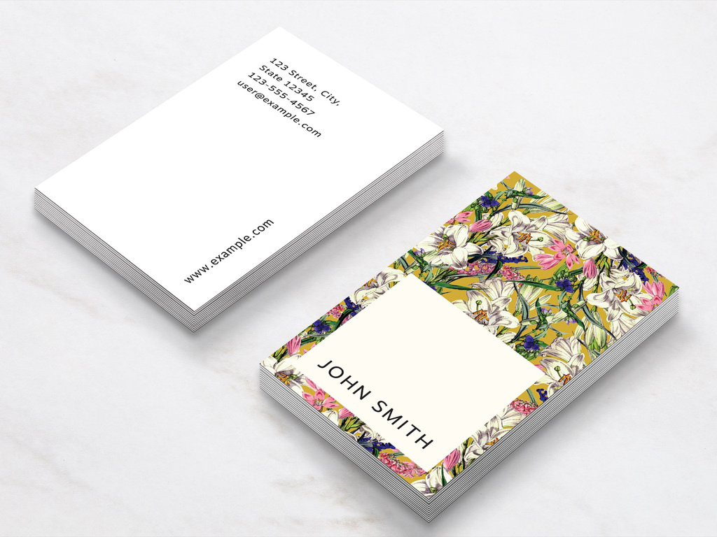 nature inspired floral business card 585