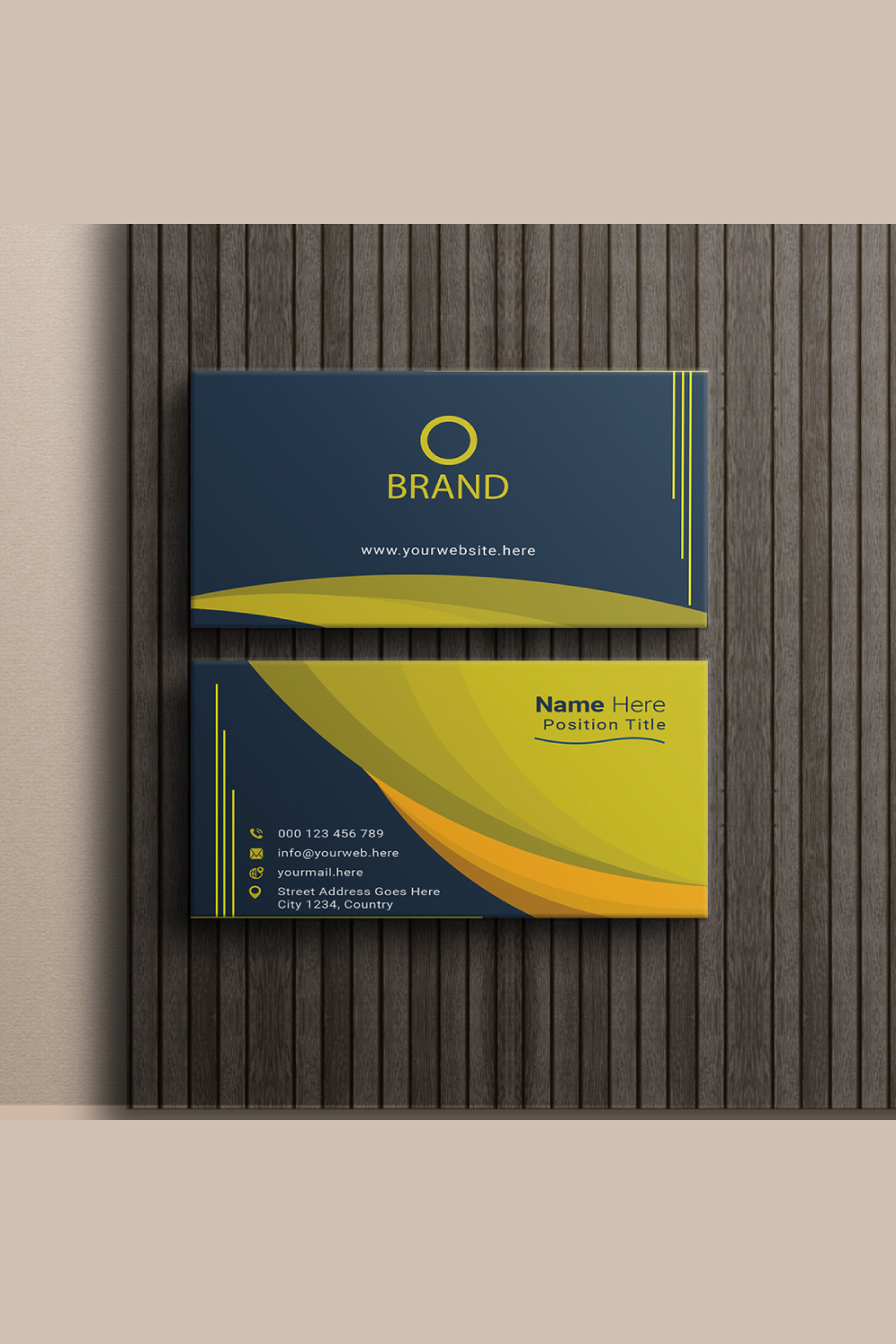 creative and simple modern business card design pinterest preview image.