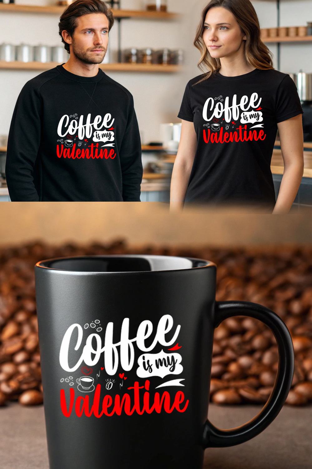 coffee is my valentine pinterest preview image.