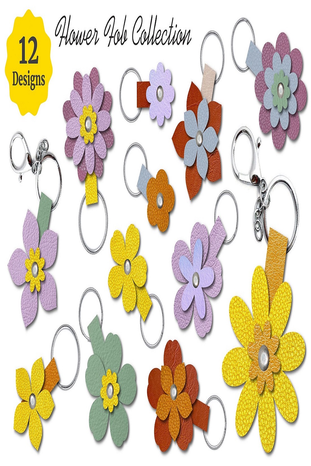 Sunflower Earring SVG Faux Leather Earrings Template pinterest preview image.