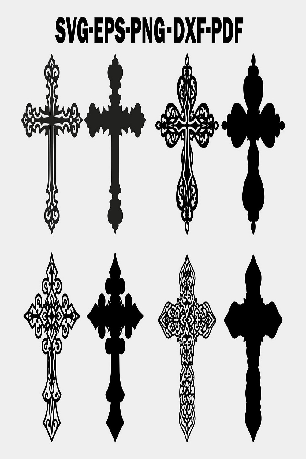 Cross Earrings SVG Bundle, Cross Template For Laser Cut pinterest preview image.