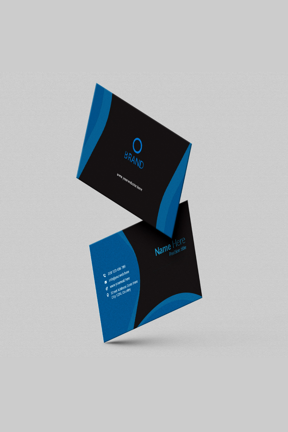 creative and simple modern business card design pinterest preview image.