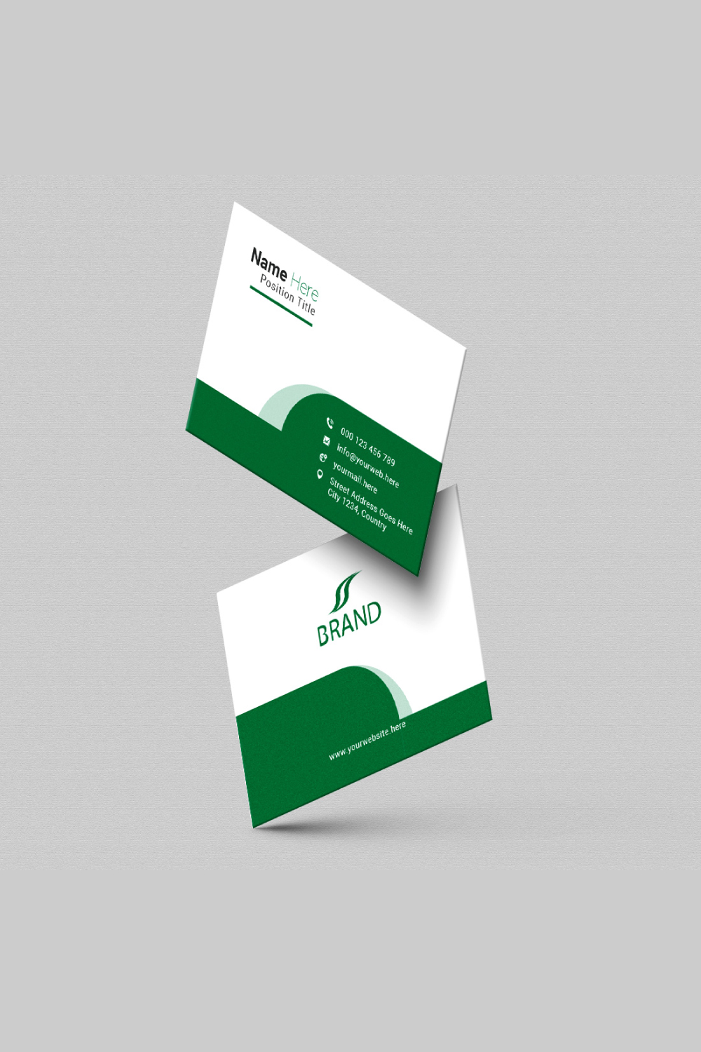 creative and simple modern business card design pinterest preview image.