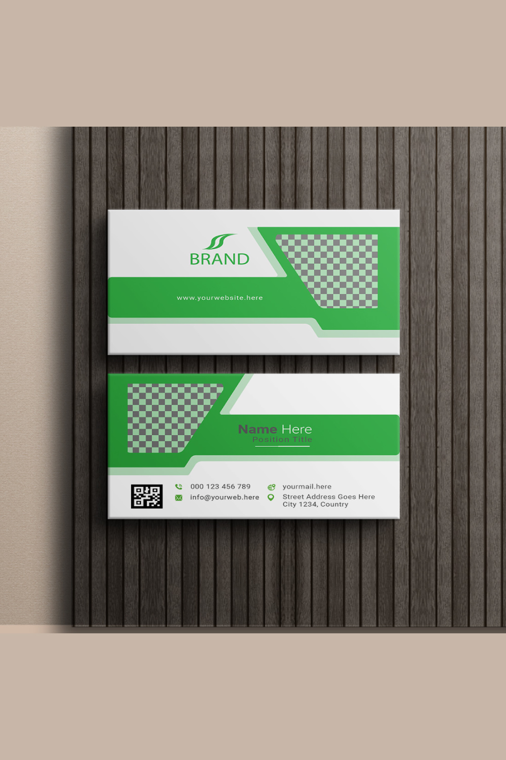 creative and simple modern business card design pinterest preview image.