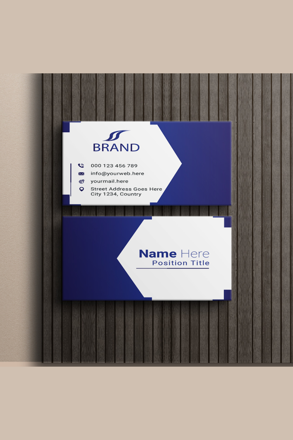 creative and simple modern business card design pinterest preview image.