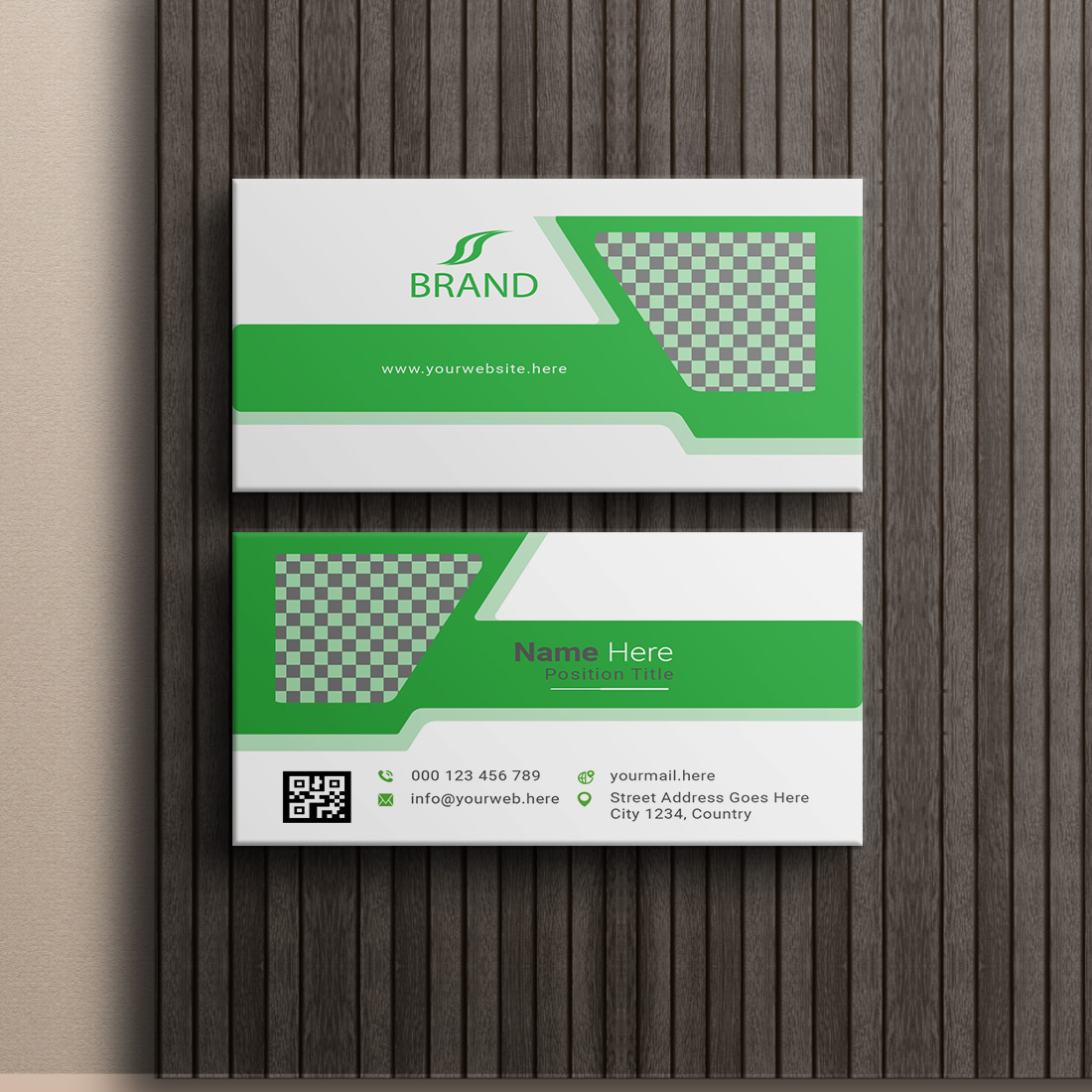 creative and simple modern business card design cover image.