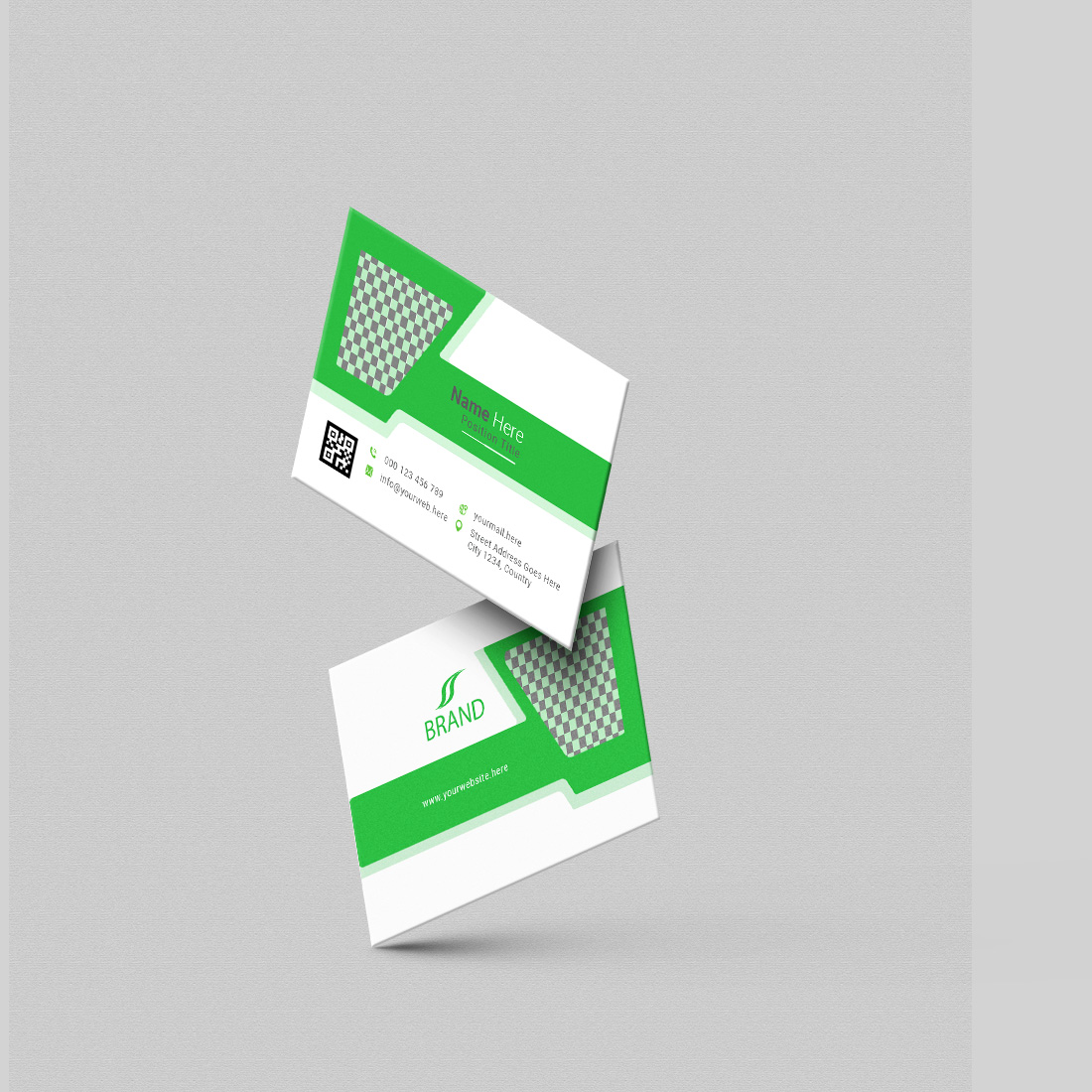 creative and simple modern business card design preview image.