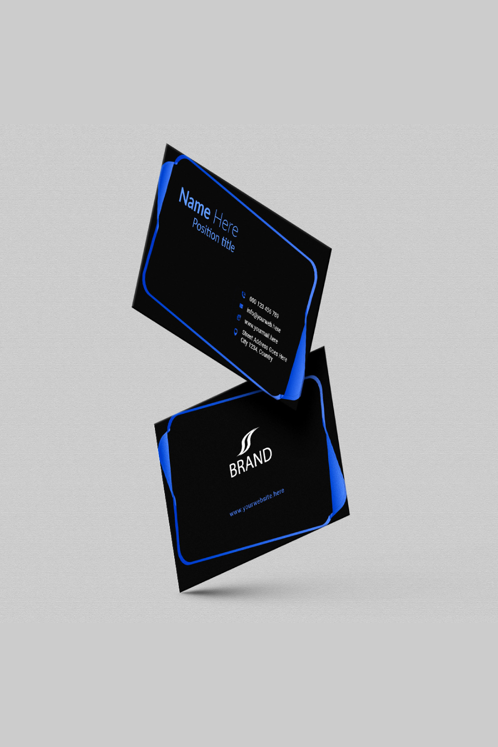 creative and simple modern business card design pinterest preview image.