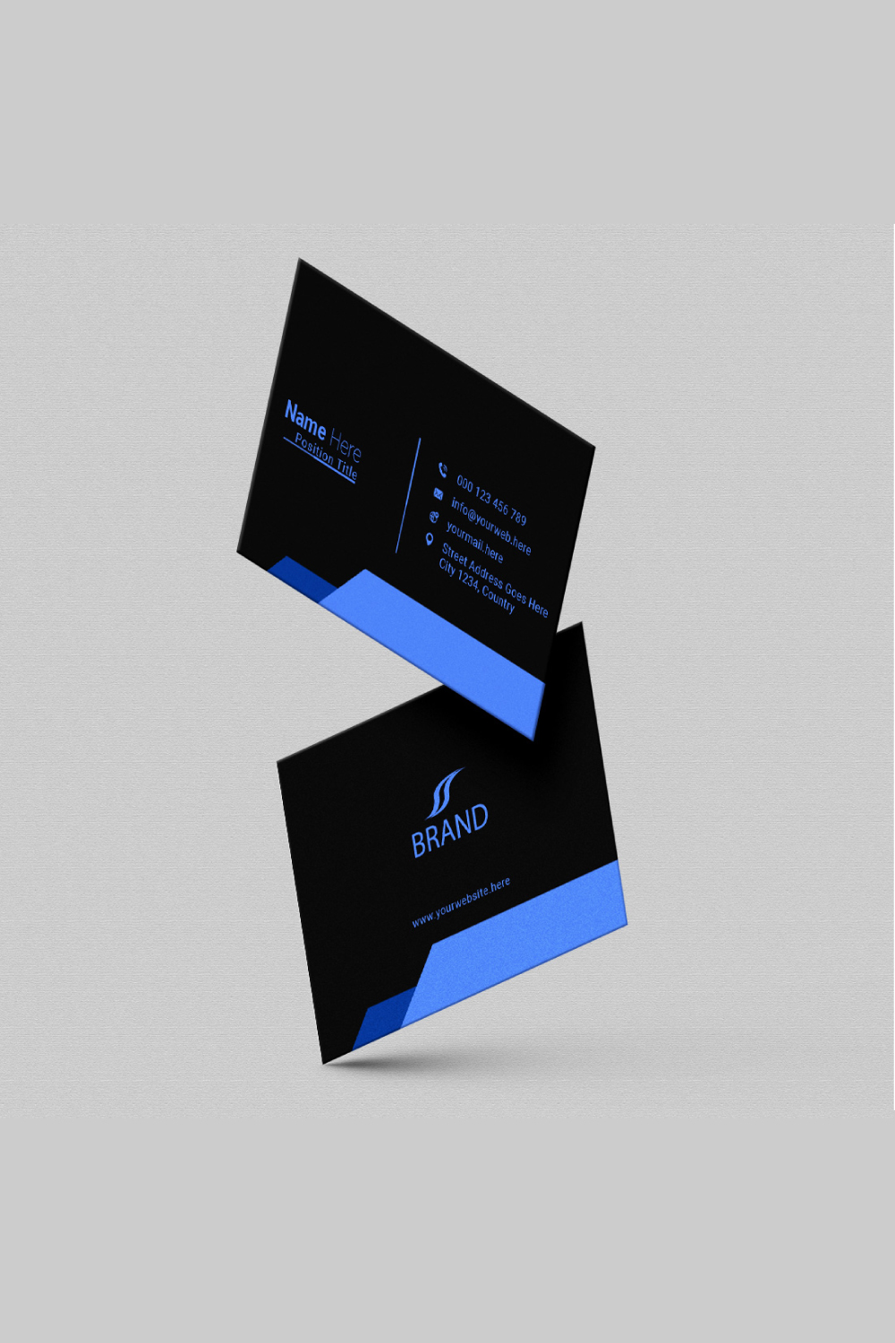 creative and simple modern business card design pinterest preview image.