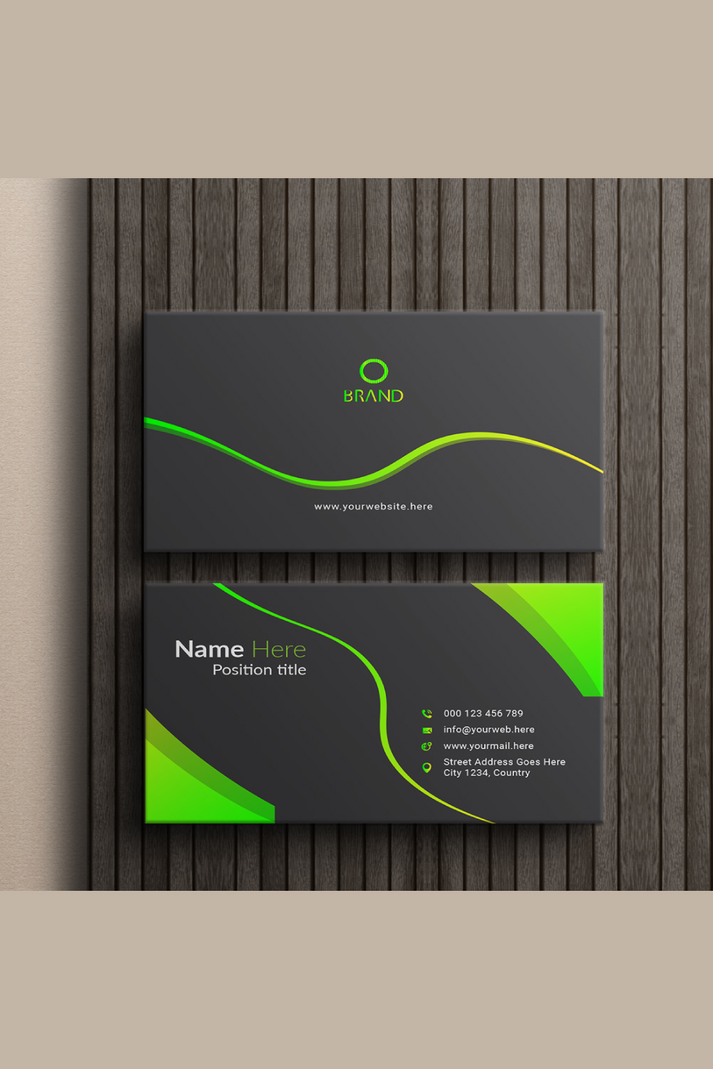 creative and simple modern business card design pinterest preview image.