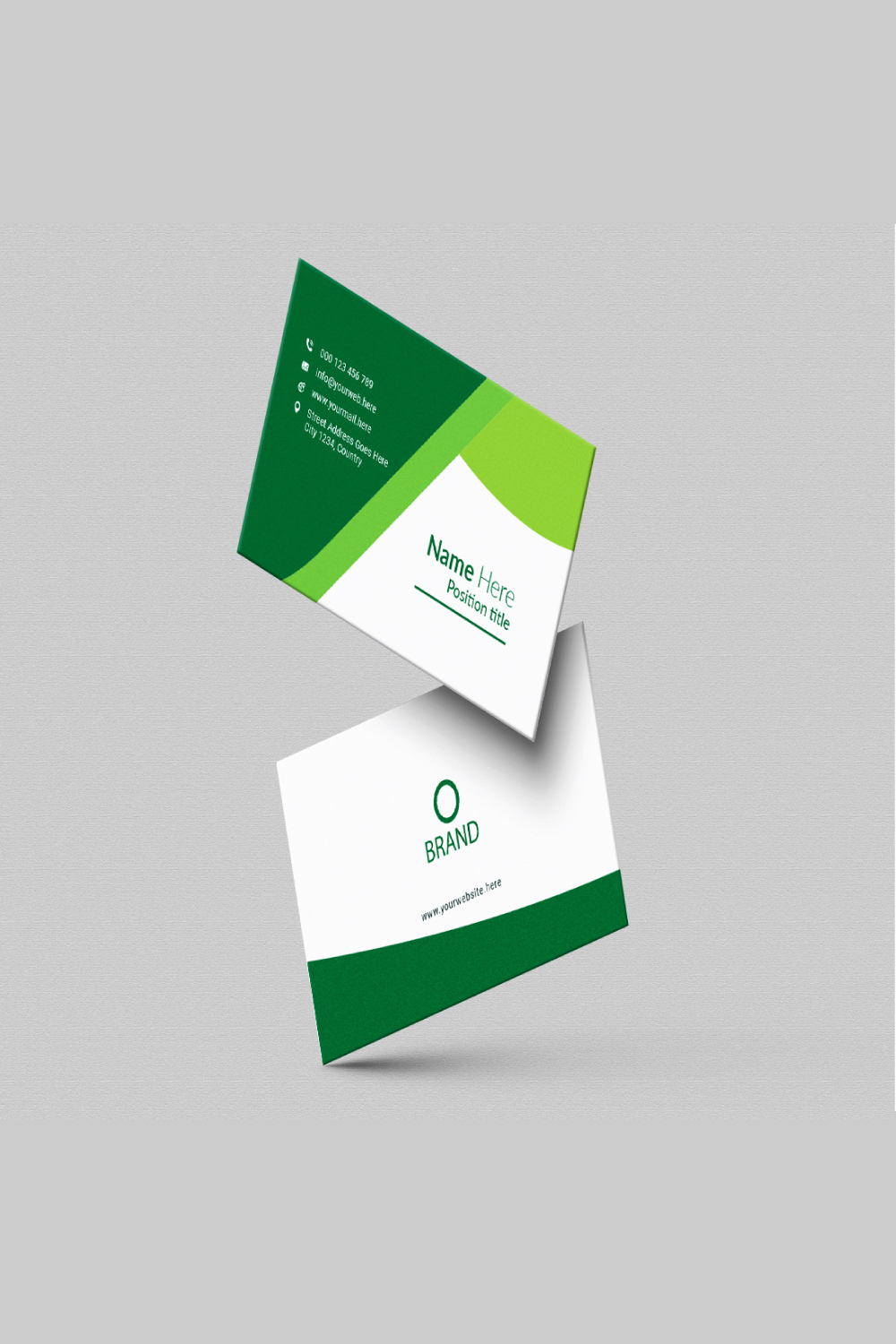 creative and simple modern business card design pinterest preview image.