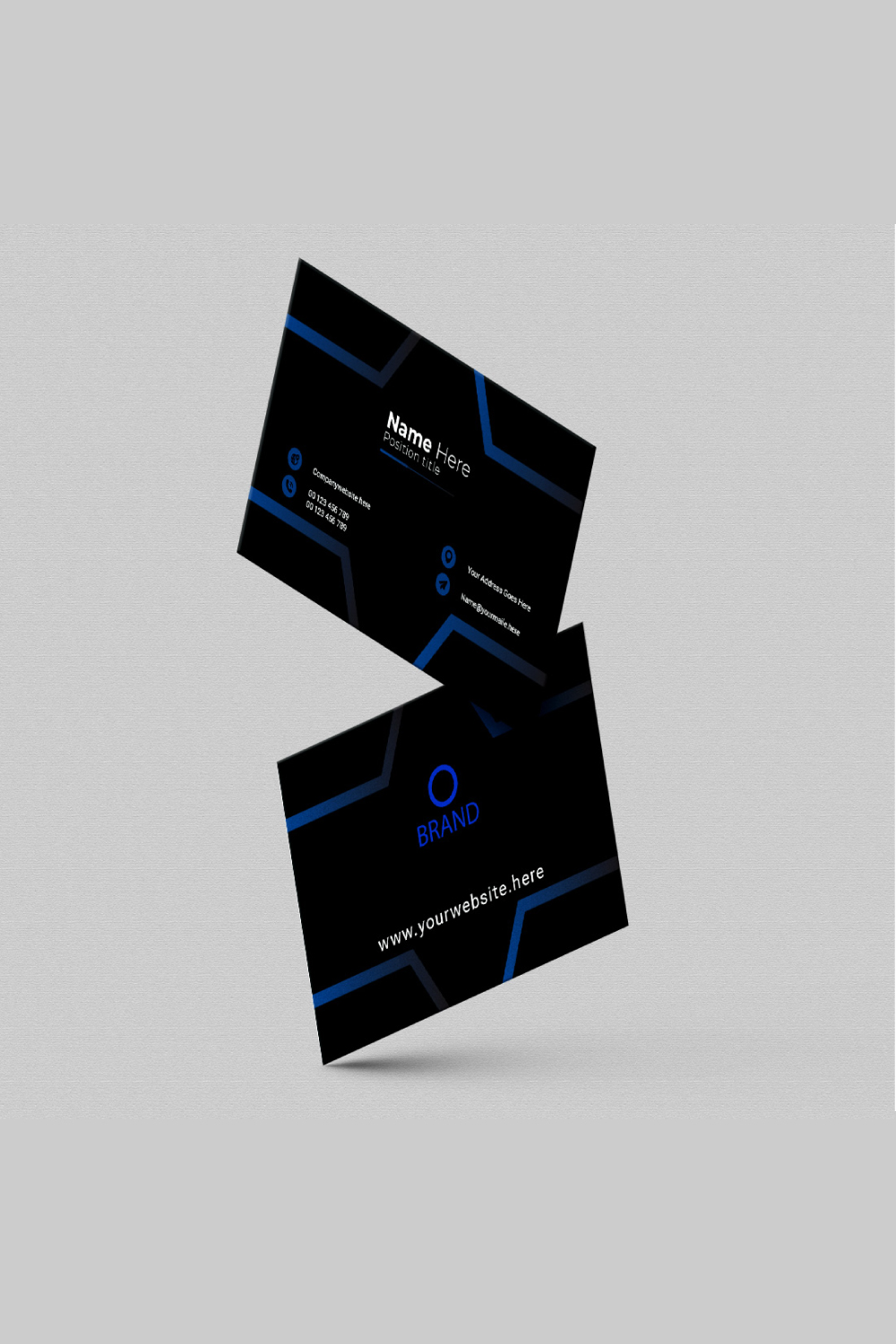 creative and simple modern business card design pinterest preview image.