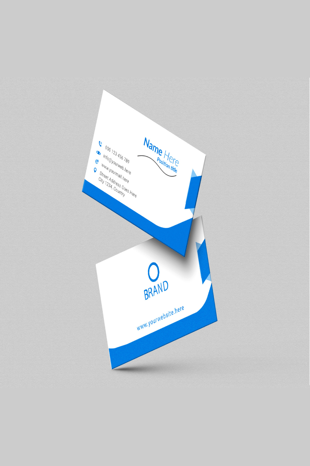 creative and simple modern business card design pinterest preview image.