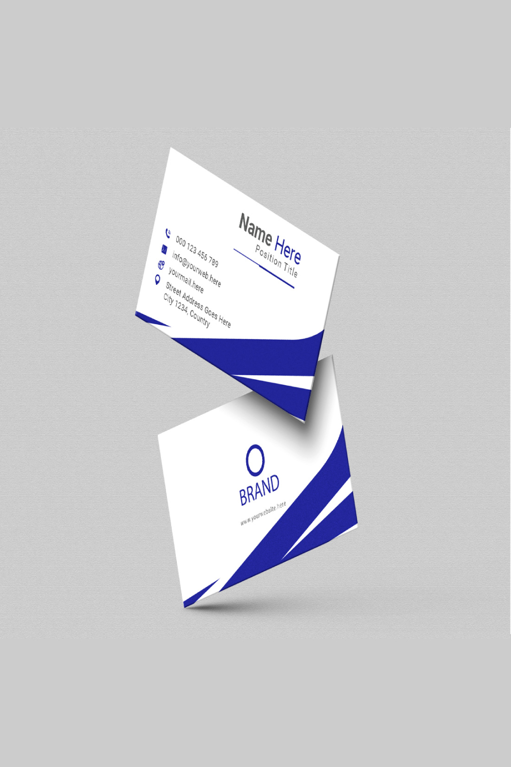 creative and simple modern business card design pinterest preview image.