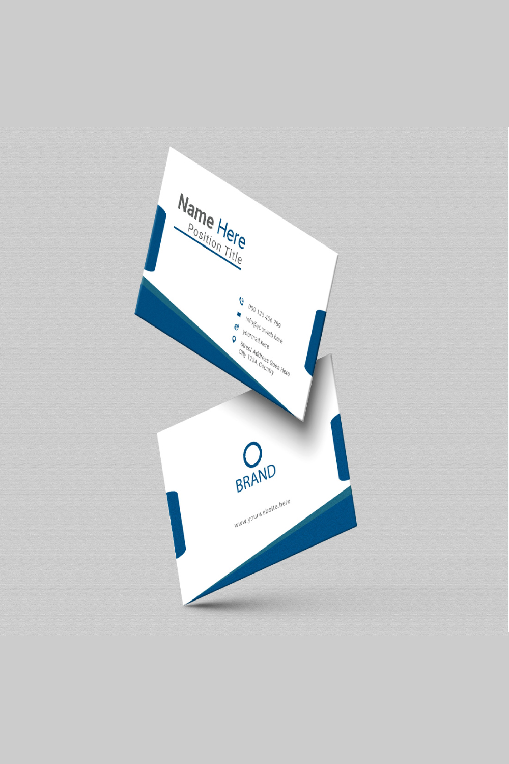 creative and simple modern business card design pinterest preview image.