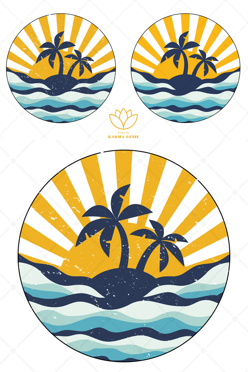 Ocean Sunrise Png - Beach Design Element pinterest preview image.