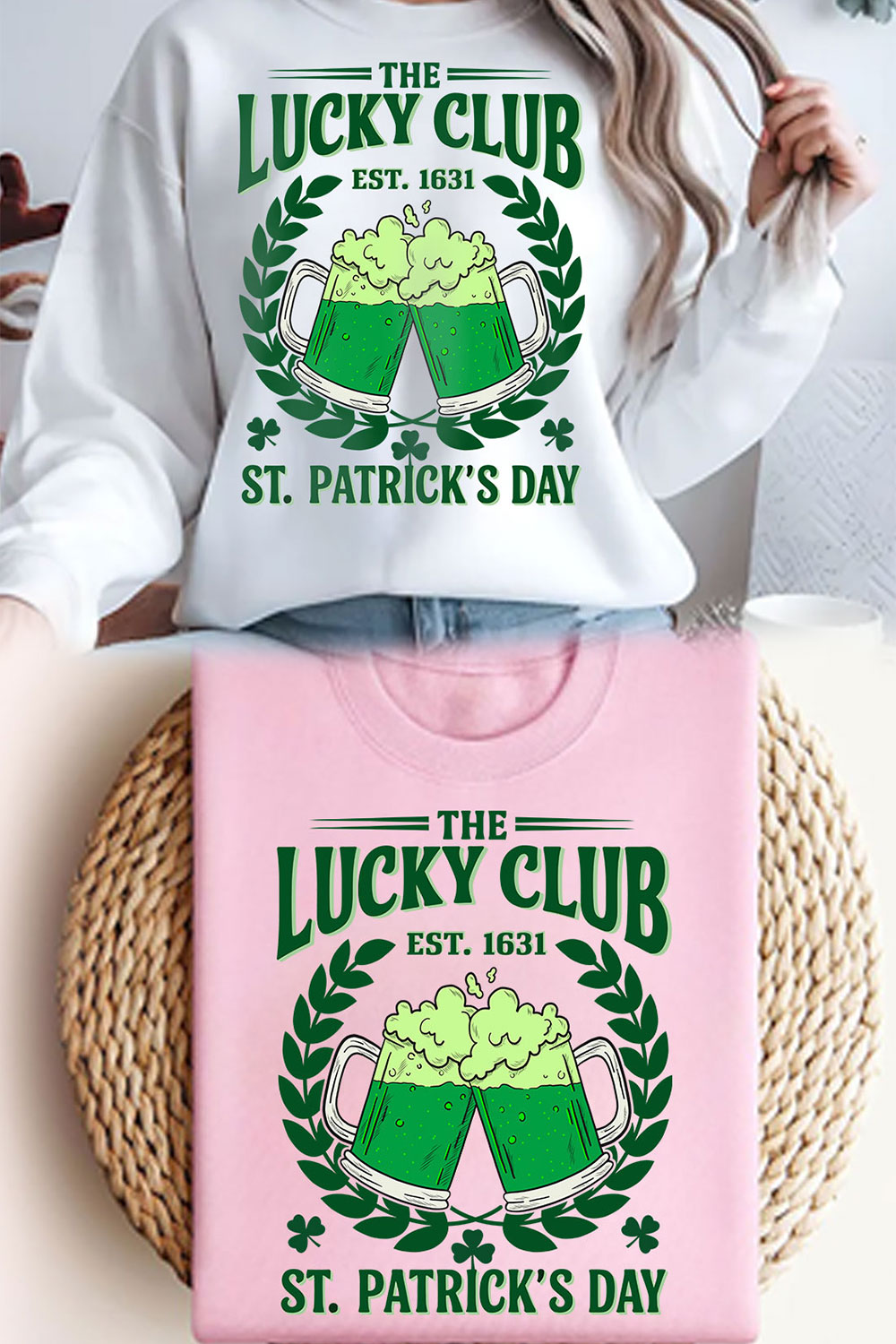 The Lucky Club St Patrick's Day T-Shirt pinterest preview image.