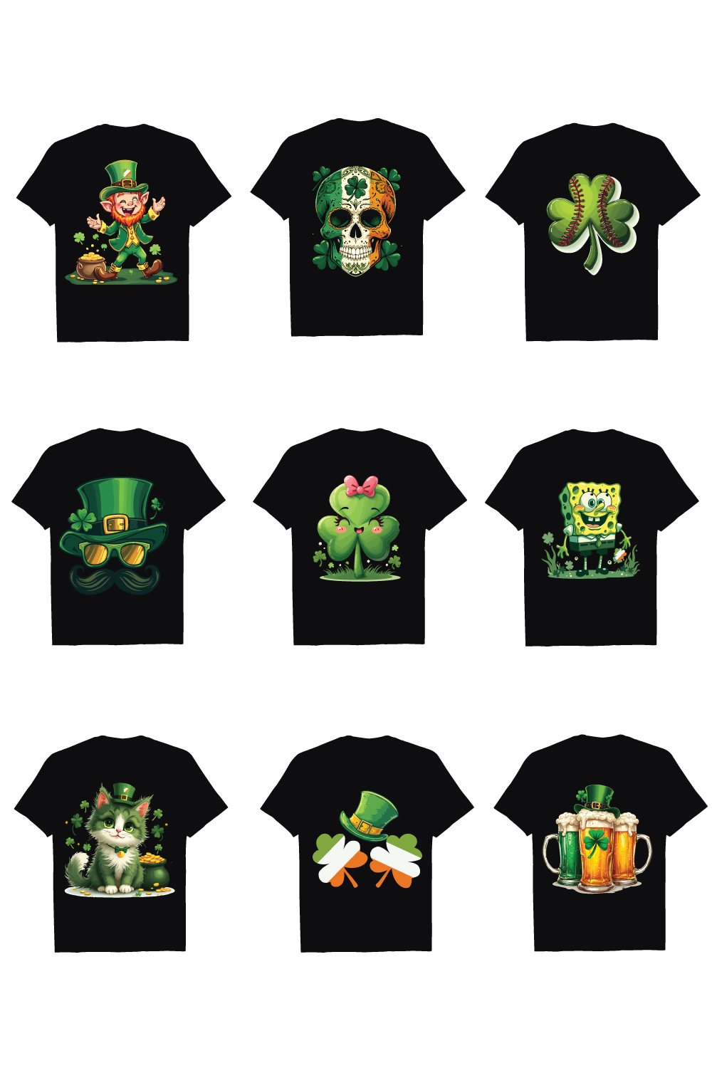 "Master Bundle 9: Exclusive St Patrick's Day T-Shirt Vector Art Collection" pinterest preview image.