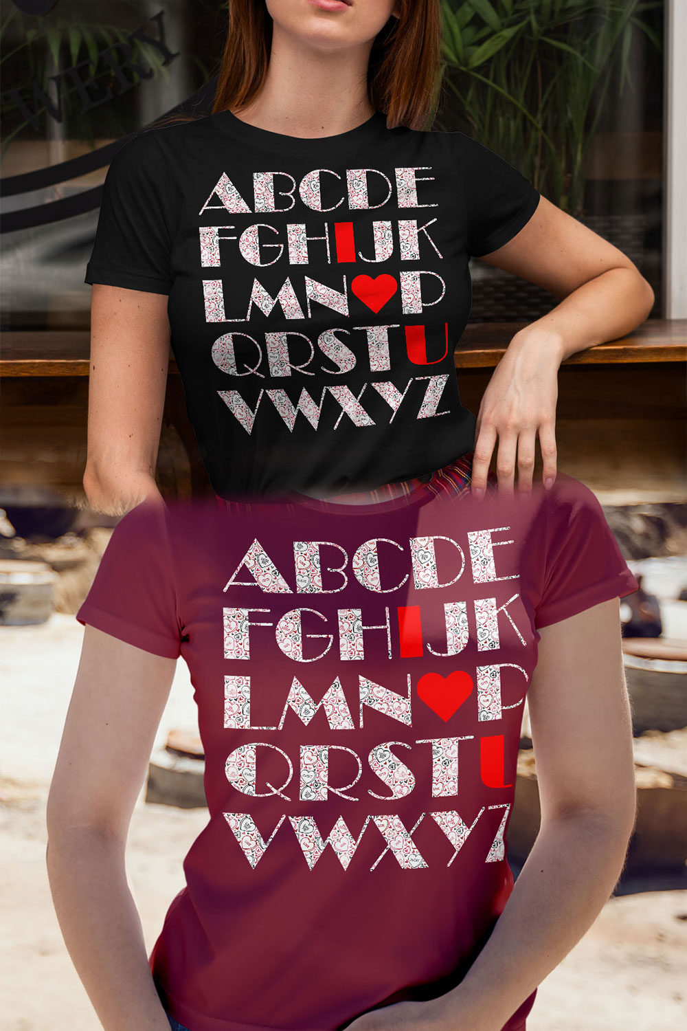 Valentine day t shirt design png pinterest preview image.