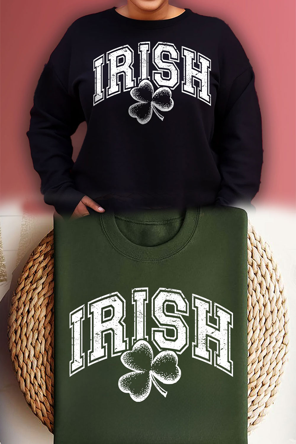 Irish St Patrick's Day T-shirt Design png pinterest preview image.