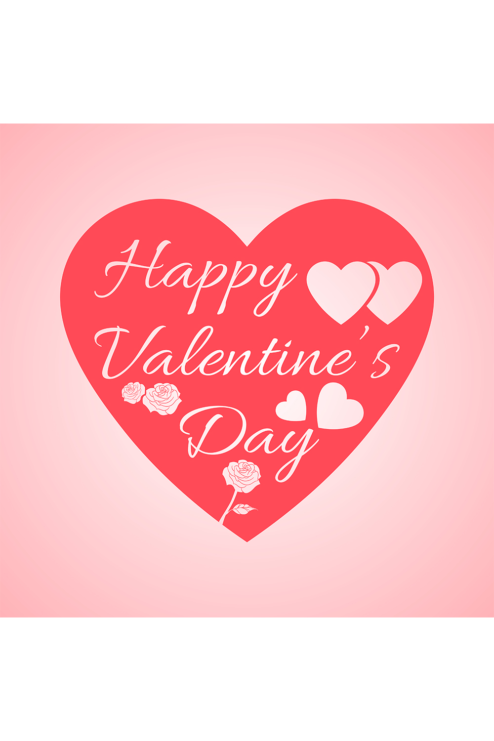 Happy valentines day design pinterest preview image.