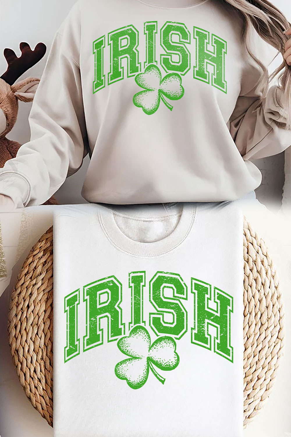 Irish St Patrick's Day T-shirt Design png pinterest preview image.