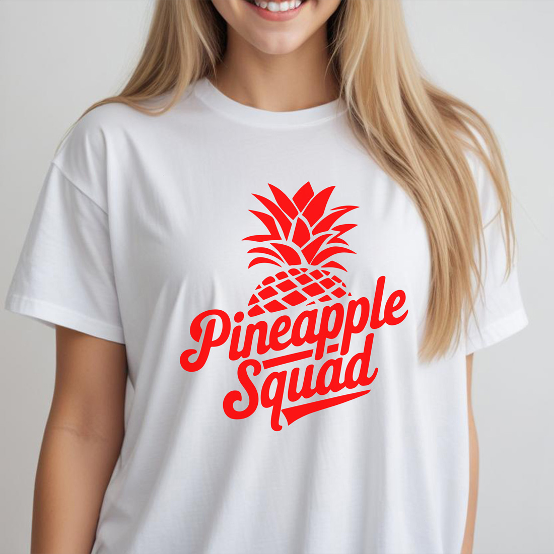 pineapple squad female tshirt front mockup 222