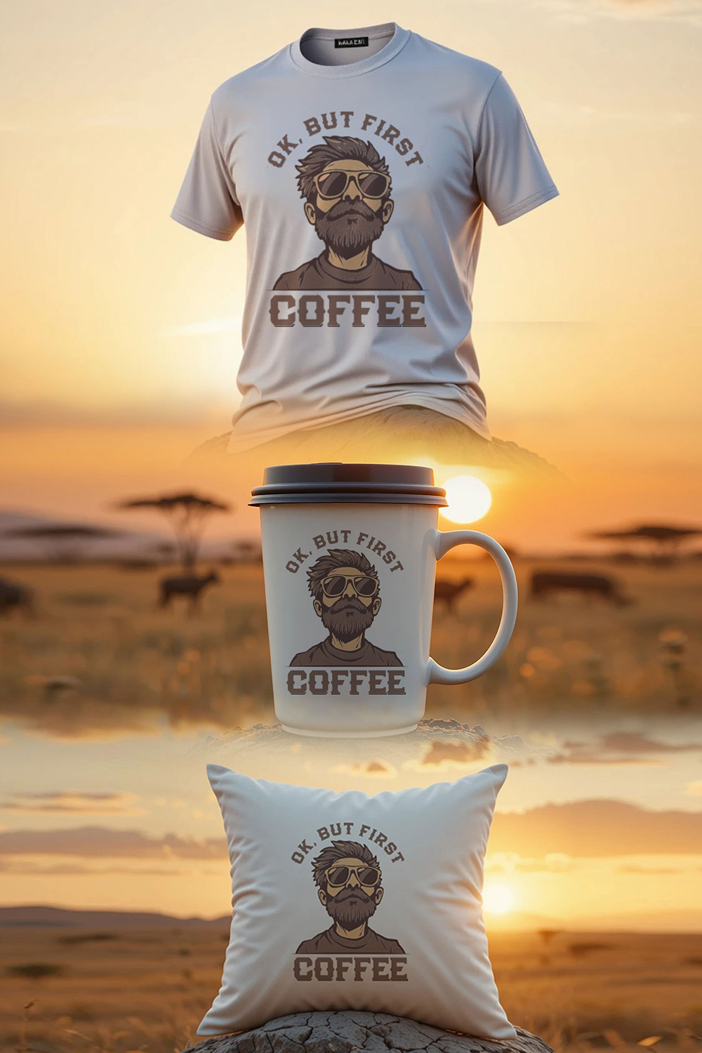 Coffe Lovers T-Shirt Bundel pinterest preview image.