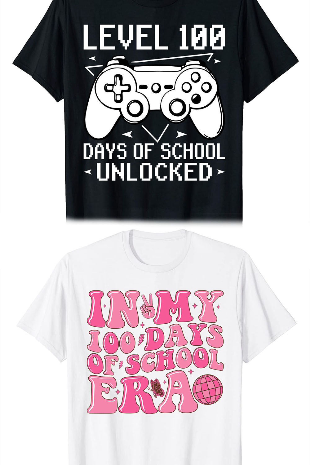 100 days of school bundle design pinterest preview image.