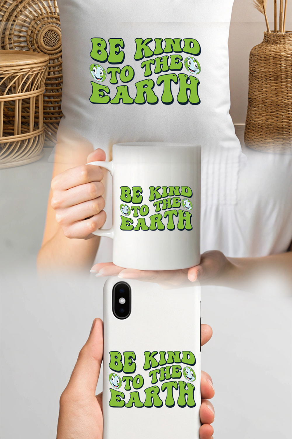 earth day graphic design suitable of T-shirt and mug design pinterest preview image.