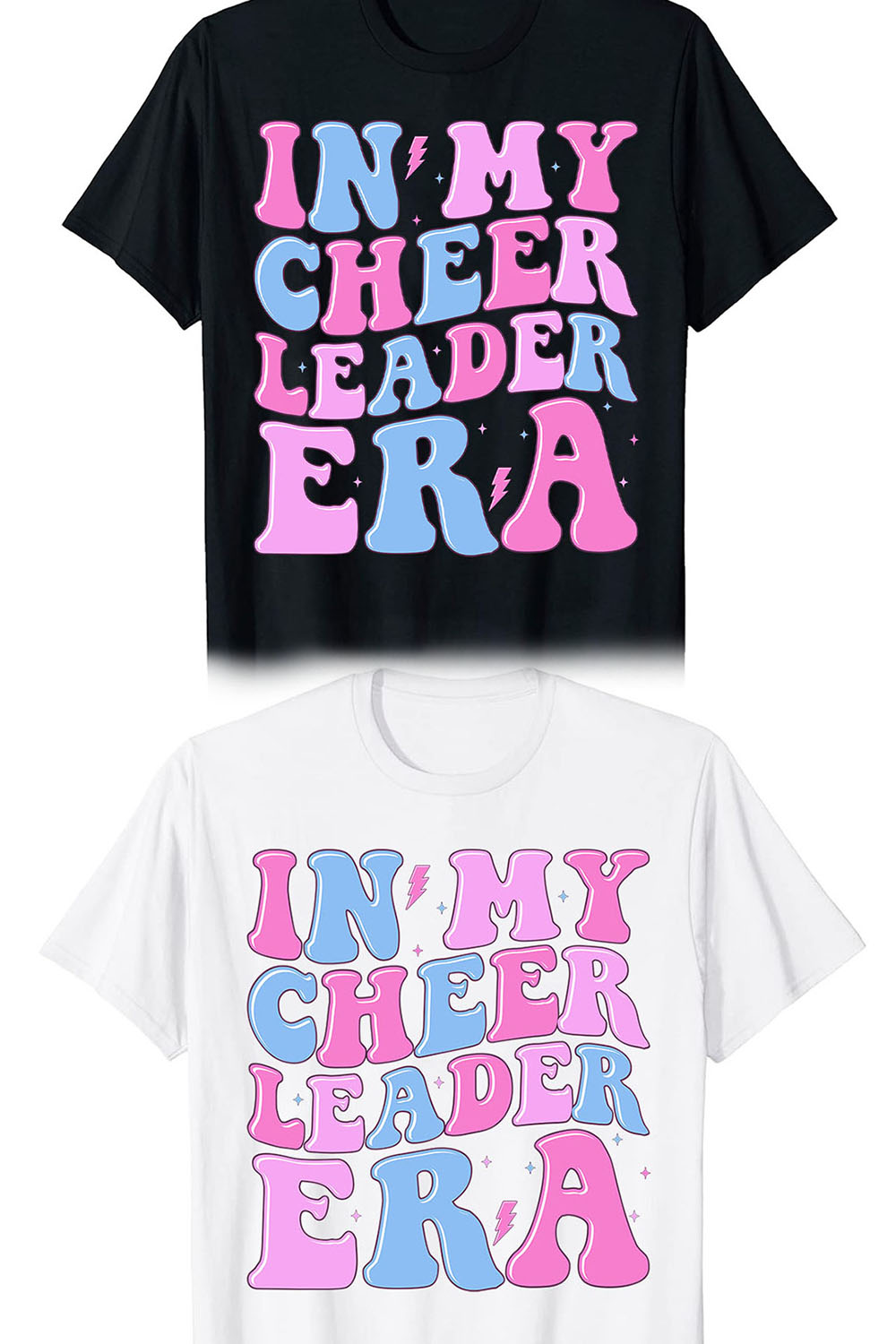 In my cheer leader era t shirt design pinterest preview image.