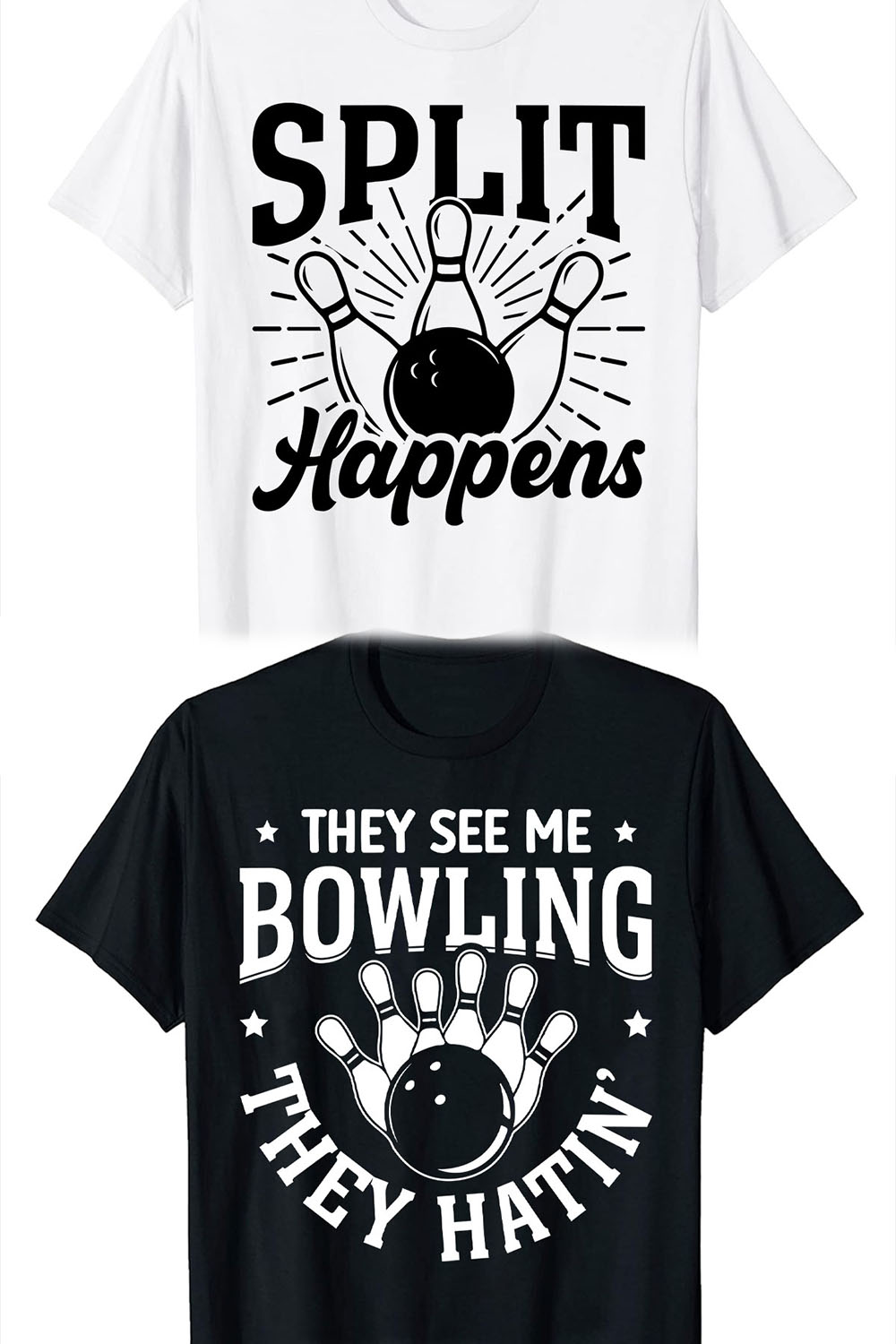 Bowling design bundle pinterest preview image.