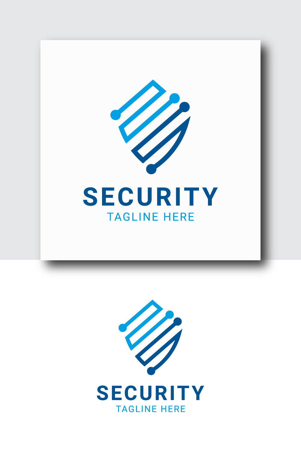 Security tech logo template design pinterest preview image.