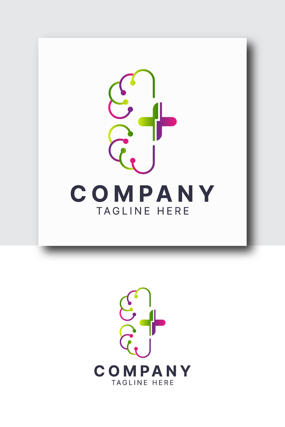 Mental Health Logo Template pinterest preview image.