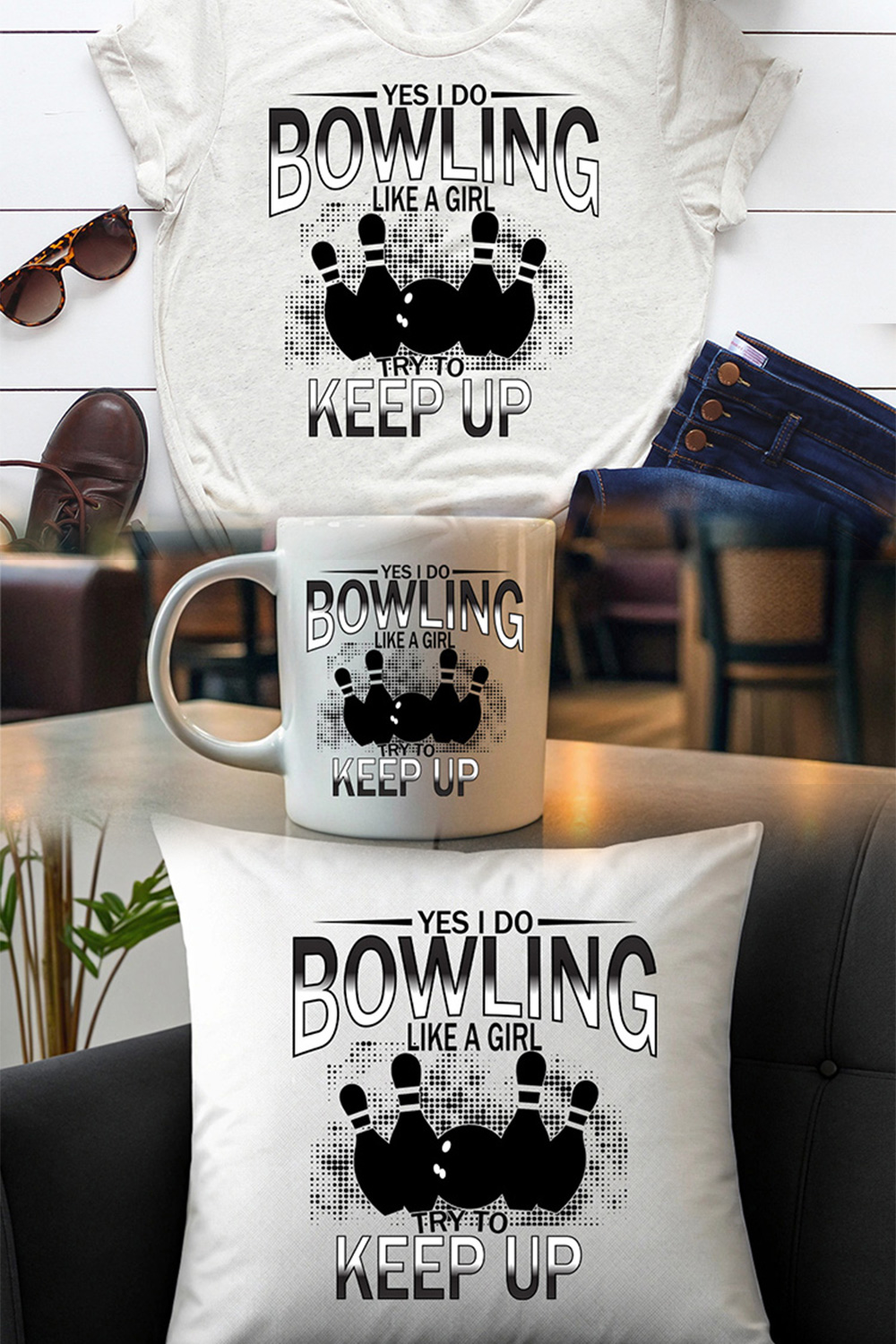 Bowling graphics for bowling lovers pinterest preview image.