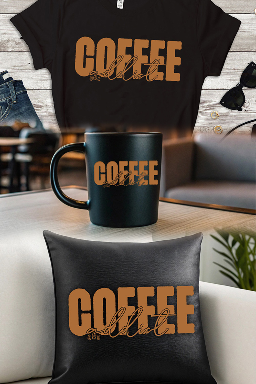 Coffee Graphics for Coffee loves pinterest preview image.