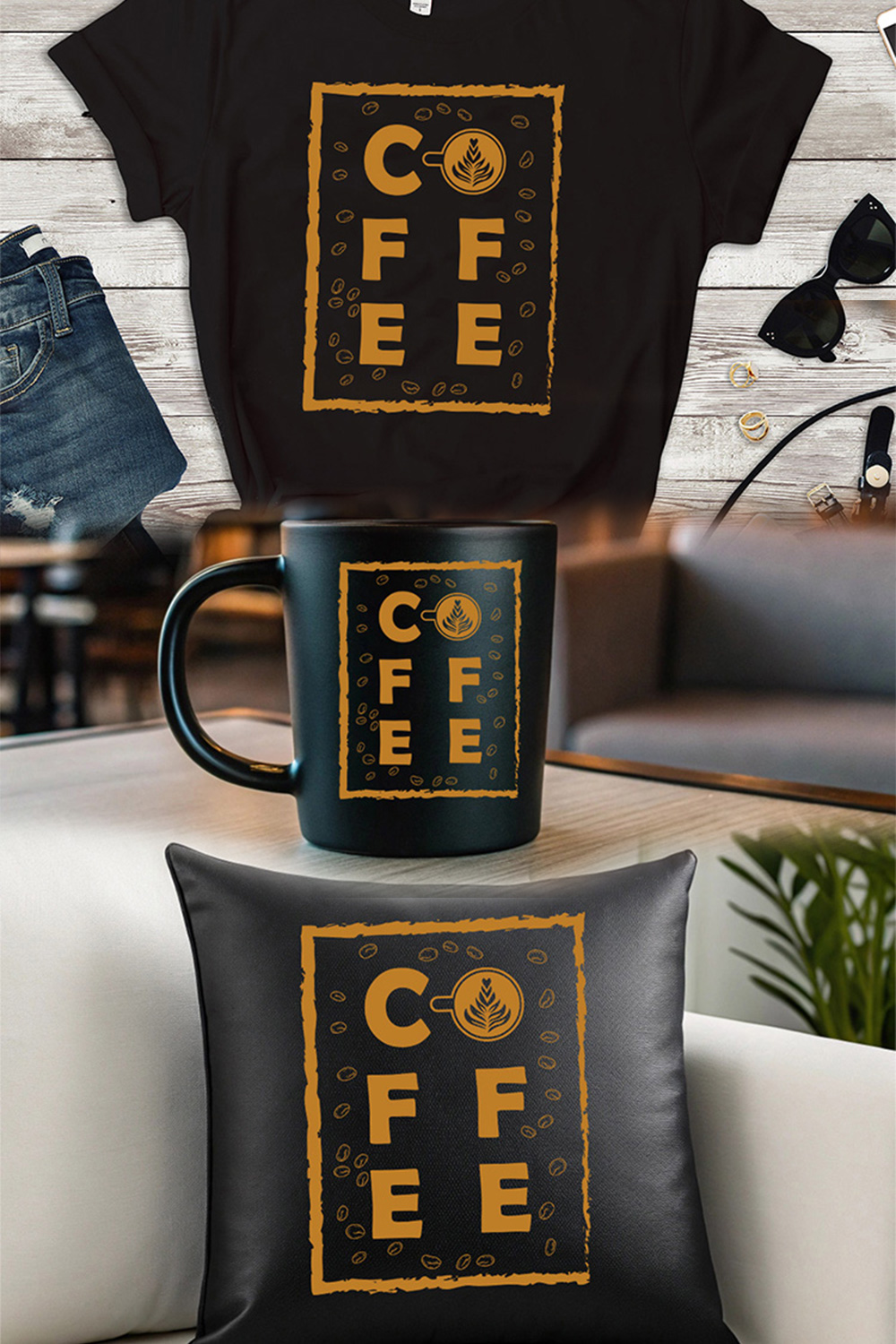 Coffee Graphics for Coffee Lovers pinterest preview image.