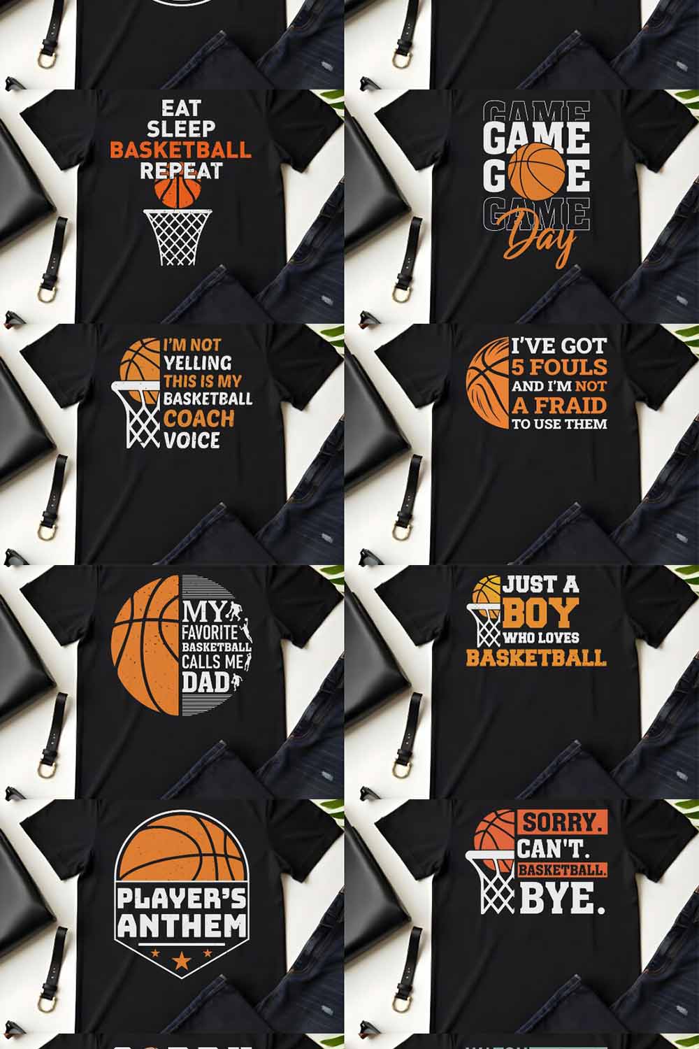 20 Basketball Design Bundle For Basketball Lovers pinterest preview image.