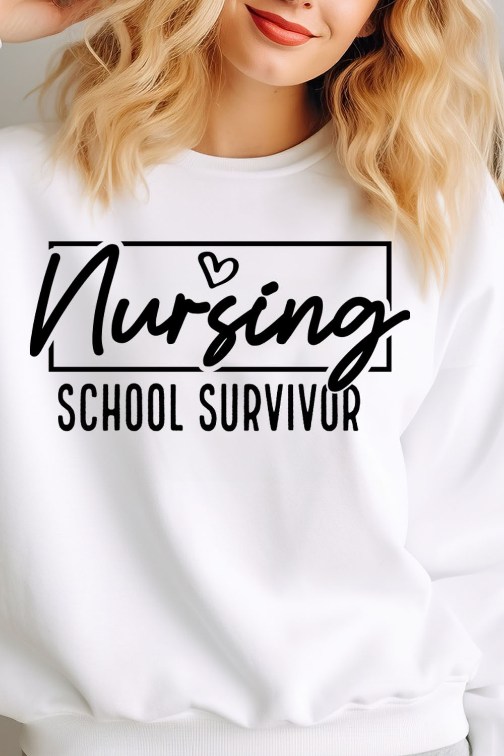 Nurse SVG Design,Nursing School Tshirt pinterest preview image.