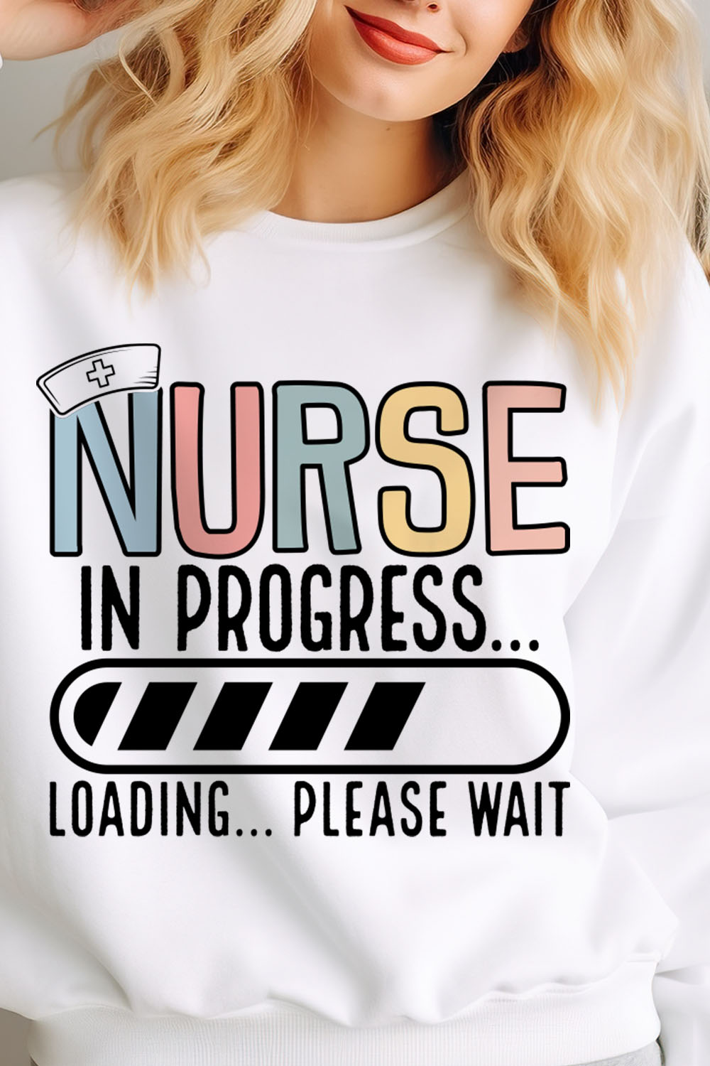 Nurse SVG Design,Nurse in Progress pinterest preview image.