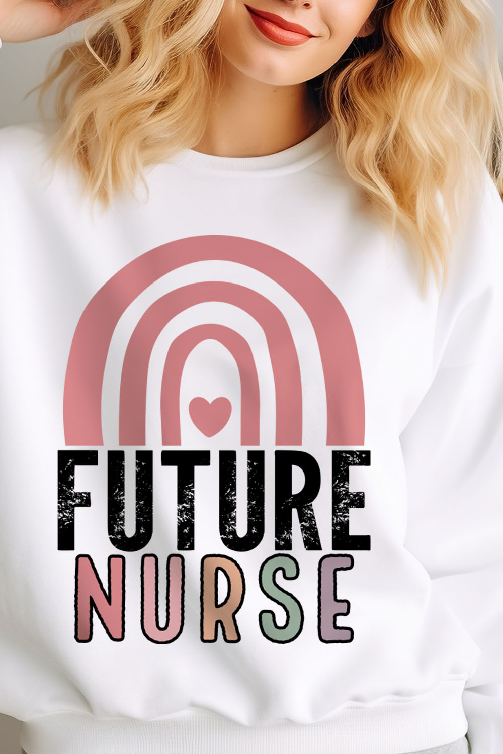 Nurse SVG Design,Future Nurse Tshirt pinterest preview image.