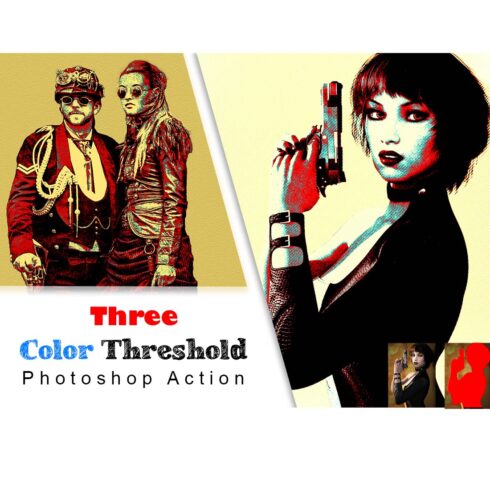 Three Color Threshold Photoshop Action cover image.