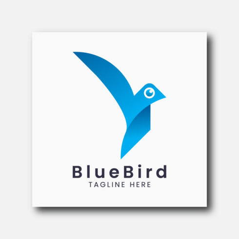 Bluebird gradient logo icon vector template design cover image.