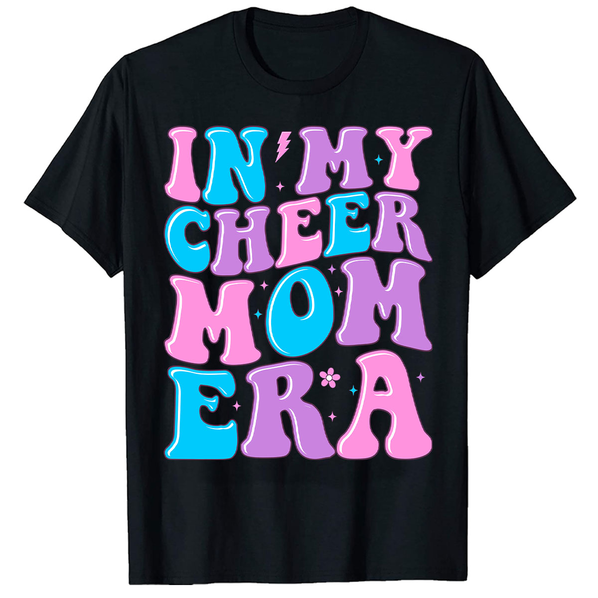 In my cheer mom era t shirt design cover image.