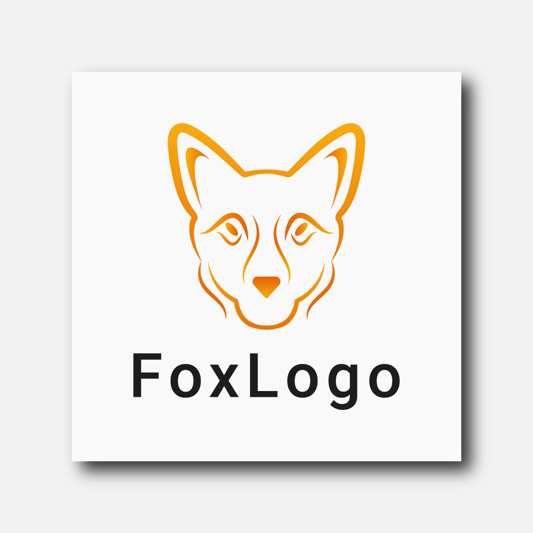 Fox logo template design cover image.