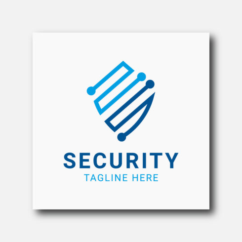 Security tech logo template design cover image.