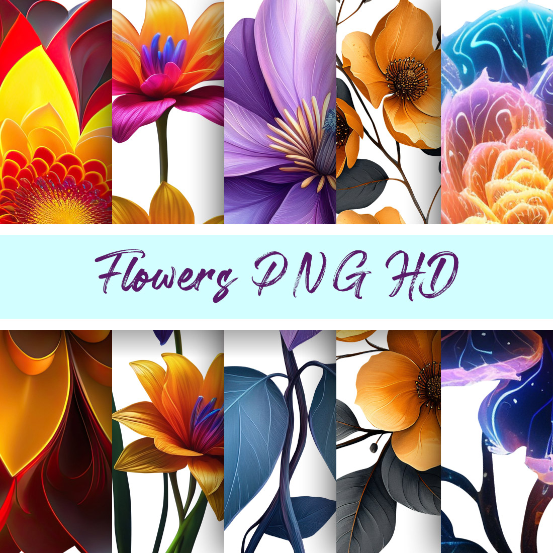 Flowers PNG preview image.