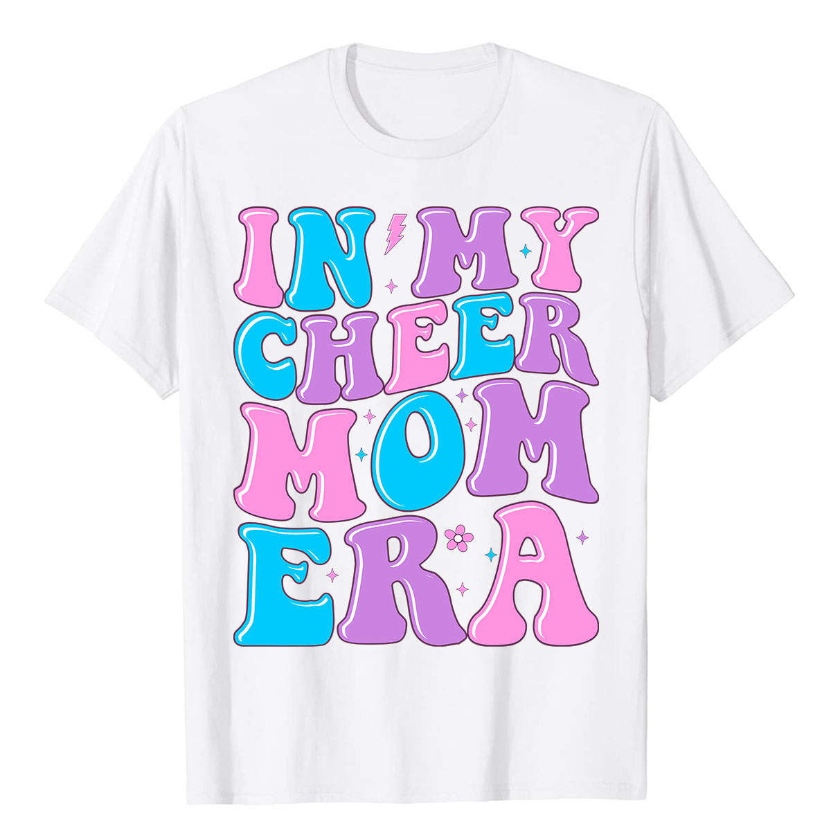 In my cheer mom era t shirt design preview image.