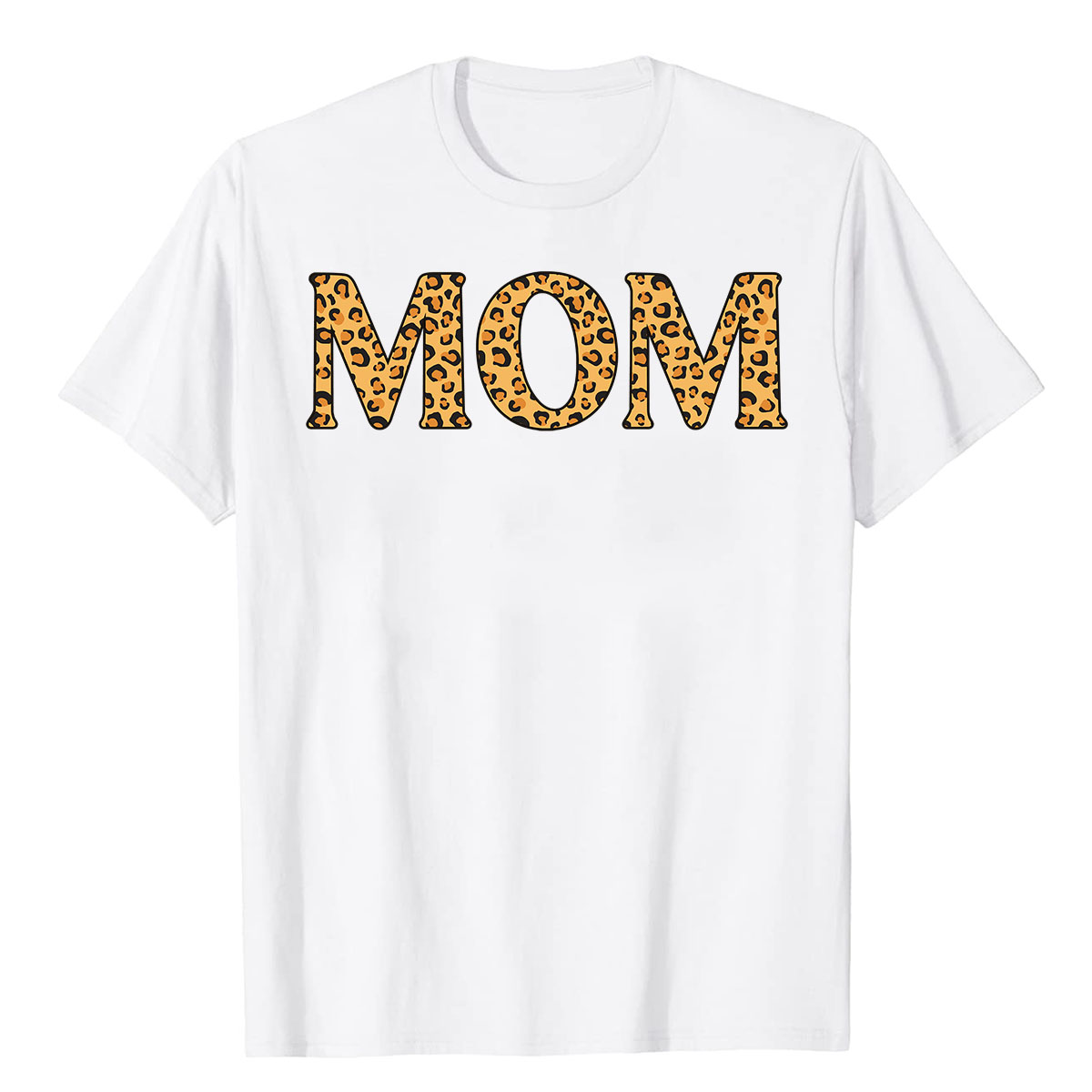 Leopard mom t shirt design preview image.