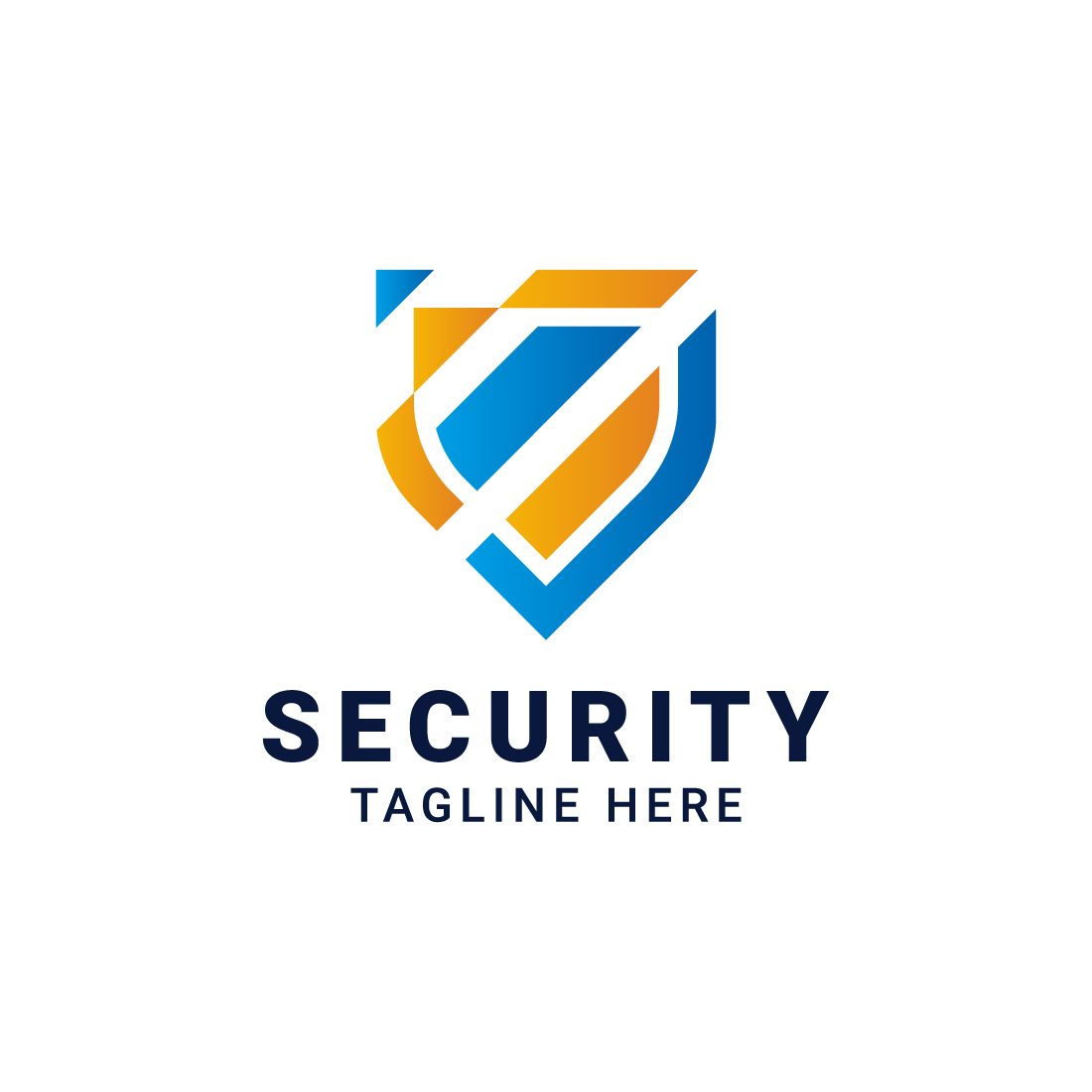 Security shield logo design with creative and modern style preview image.